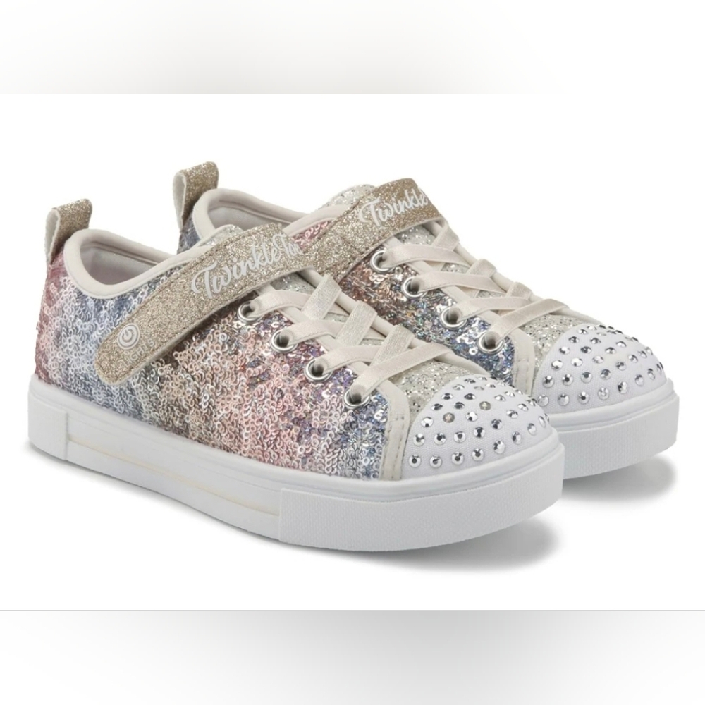 Twinkle Toes by Skechers - Girls Light Up Sneakers - Size 2- New